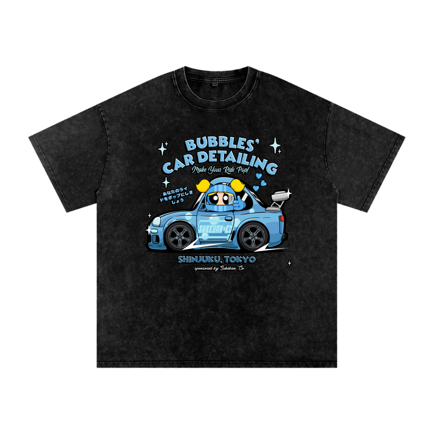 Bubbles' Car Detailing Tee - Powerslide Girls