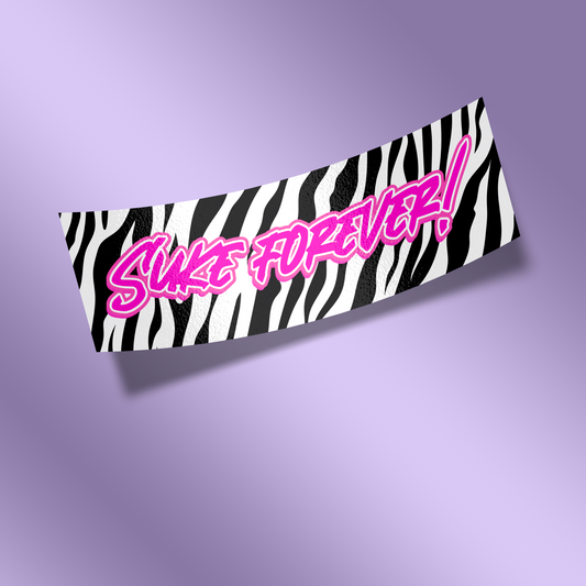 Sexspec Slap Sticker Zebra Print Glitter