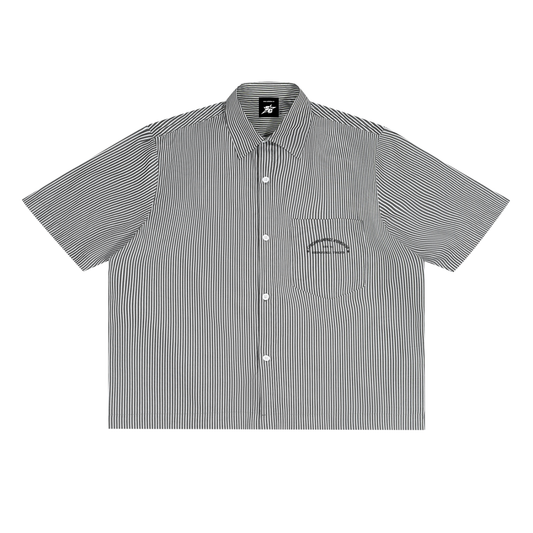 B&W Stripe Boxy Mechanic Tee